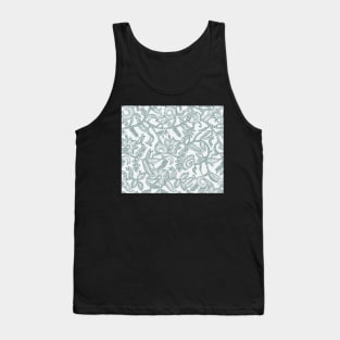 Vintage floral lace (grey invert) Tank Top